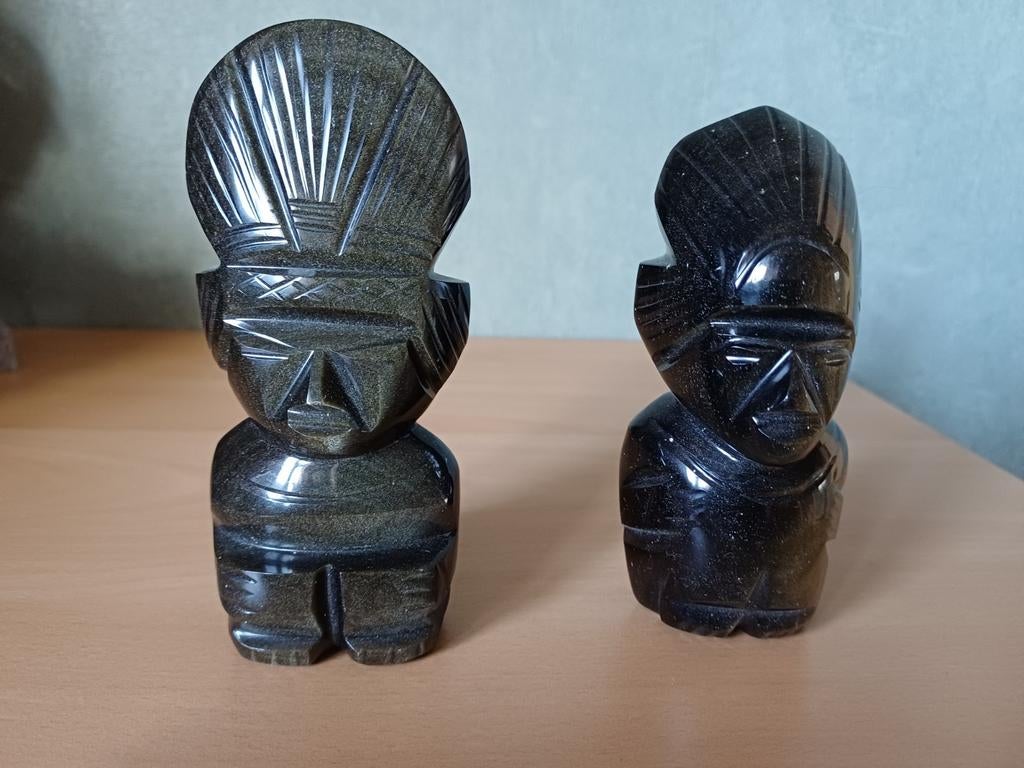 Set van 2 stenen beelden, Antiek en Kunst, Ophalen of Verzenden