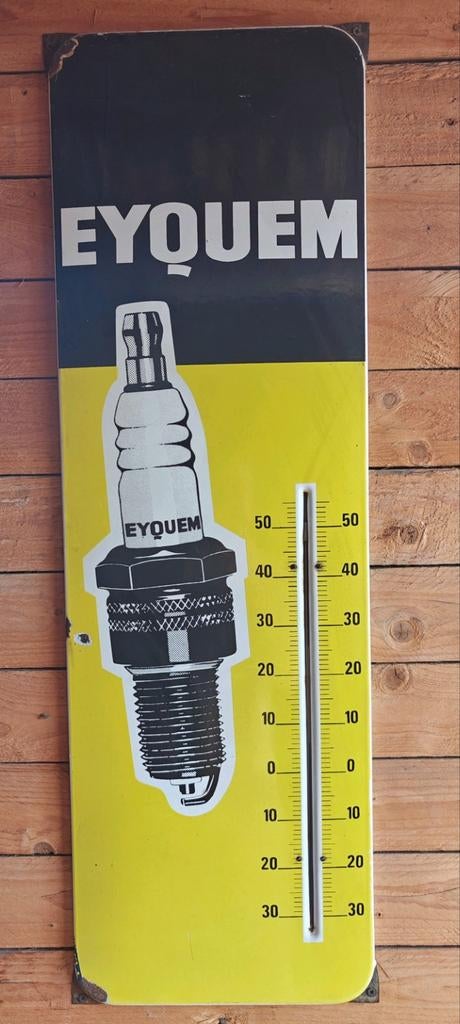 Emaille reclamebord eyquem bougies, Collections, Marques & Objets publicitaires, Enlèvement, Panneau publicitaire