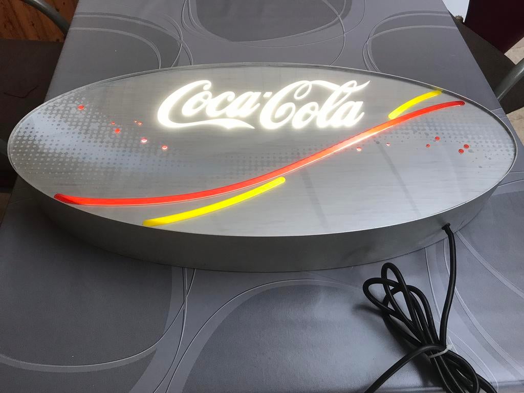 Coca-Cola lichtreclame tl, Ophalen of Verzenden, Zo goed als nieuw, Lichtbak of (neon) lamp