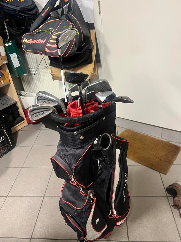 Golfzak + golfclubs RAM, Ophalen of Verzenden, Zo goed als nieuw
