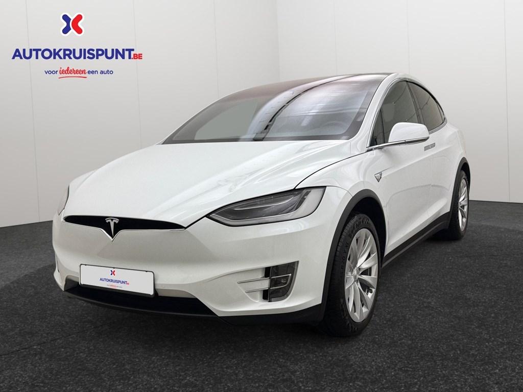 Tesla Model X 100D GPS Camera Dig.Airco, Auto's, Tesla, Automaat, Wit, Elektrisch, 5 zetels