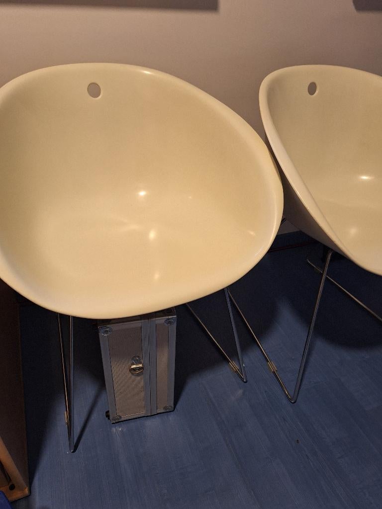 4 Pedrali Gliss design stoelen, Huis en Inrichting, Stoelen, Ophalen, Kunststof, Wit, Zo goed als nieuw