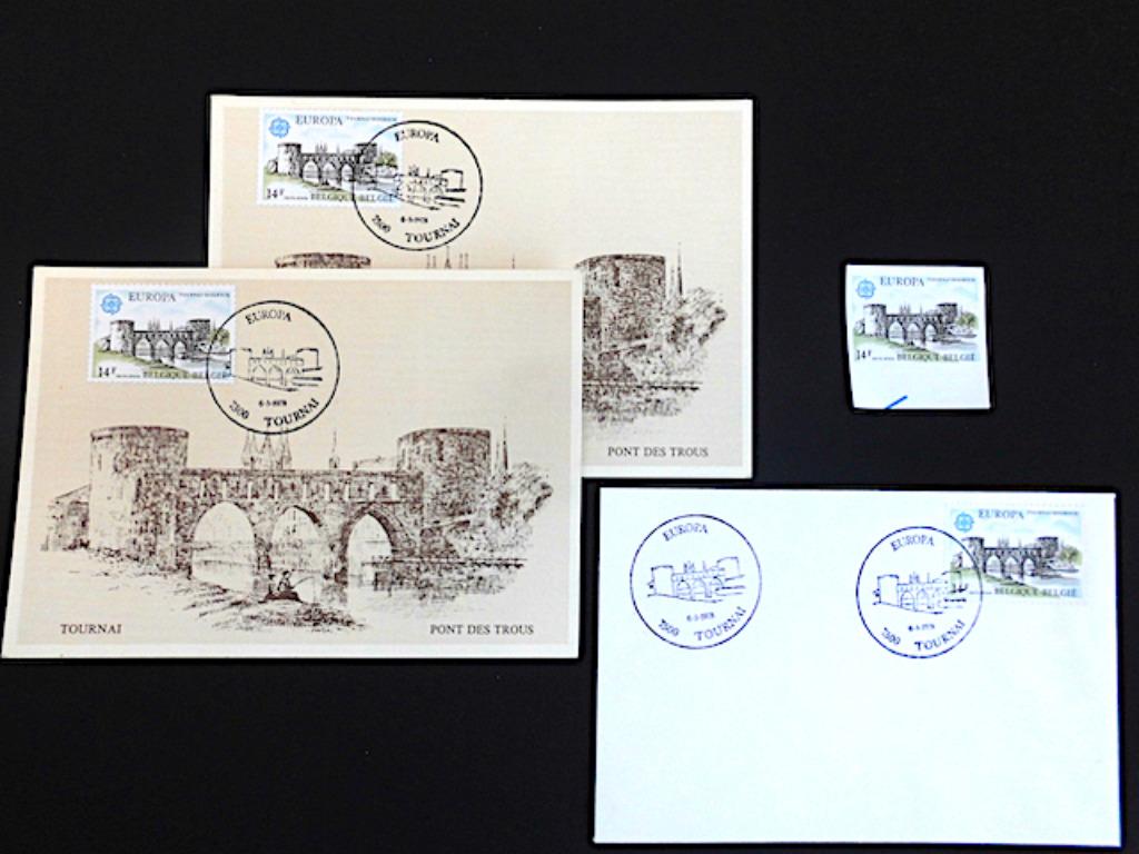 OBP 1892 Doornik / Tournai : ongetand  en 2 FDC's (1978), Ophalen of Verzenden