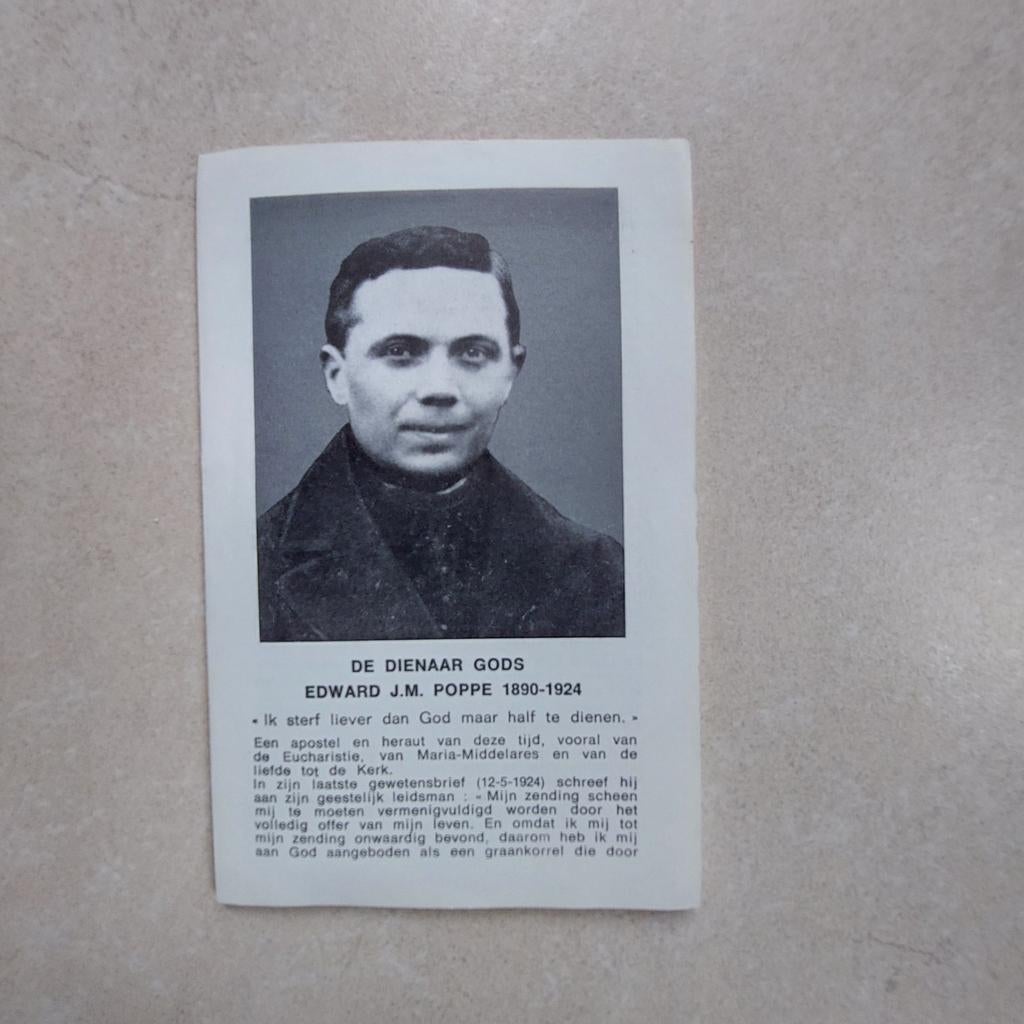 Bidprentje priester Poppe, Verzamelen, Ophalen of Verzenden, Bidprentje