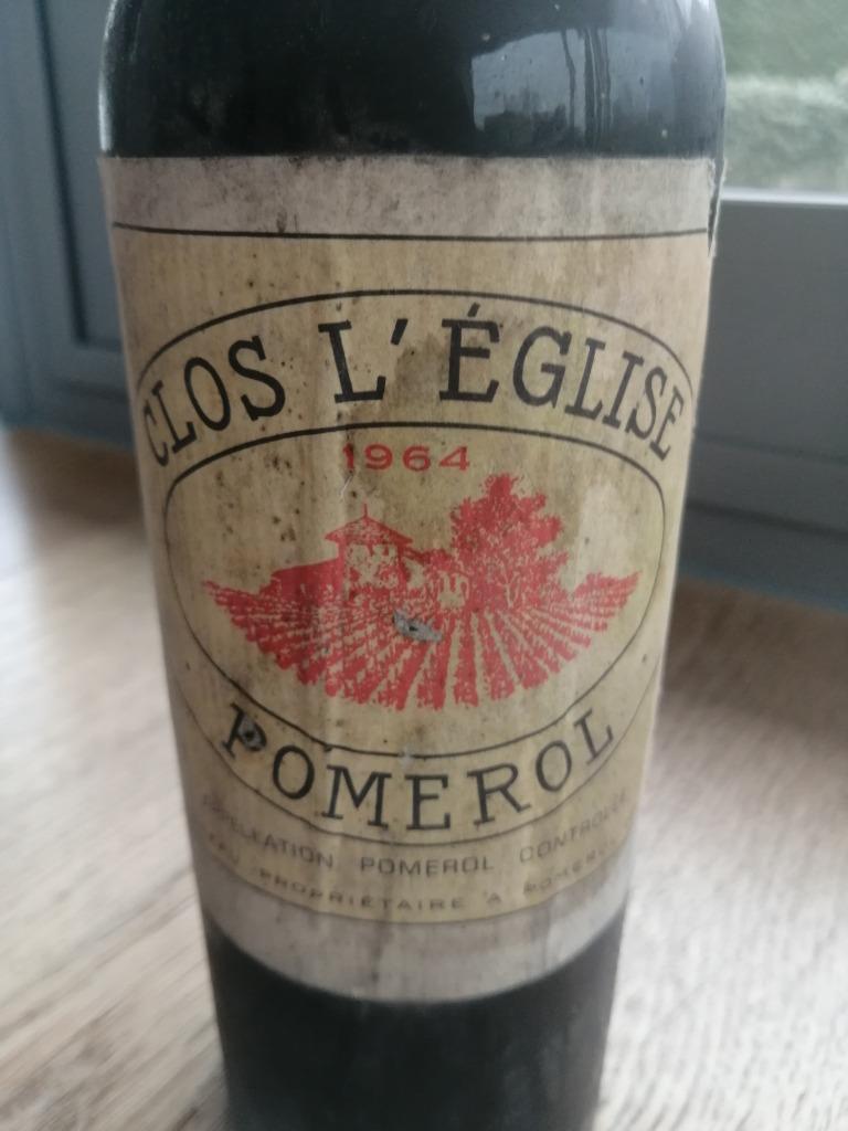 Fles Clos l'église Pomerol 1964, Collections, Enlèvement ou Envoi, Neuf, Vin rouge