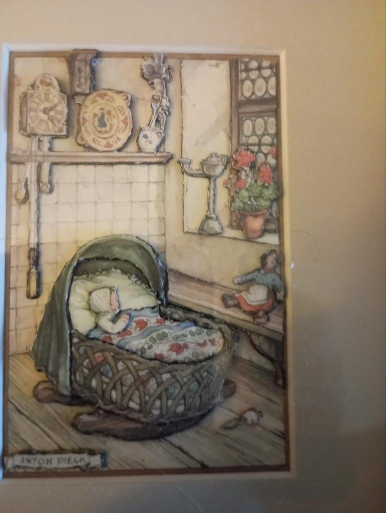 3 Anton Pieck 3D taferelen in ophangkaders, Ophalen of Verzenden, Zo goed als nieuw