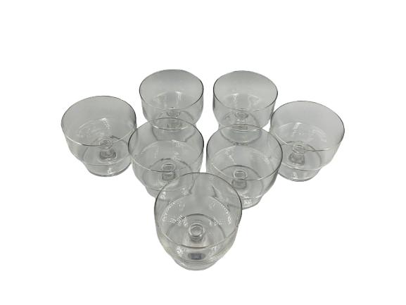 7 Kristallen Dessert-/Coupeglazen (Schott Zwiesel), Ophalen of Verzenden