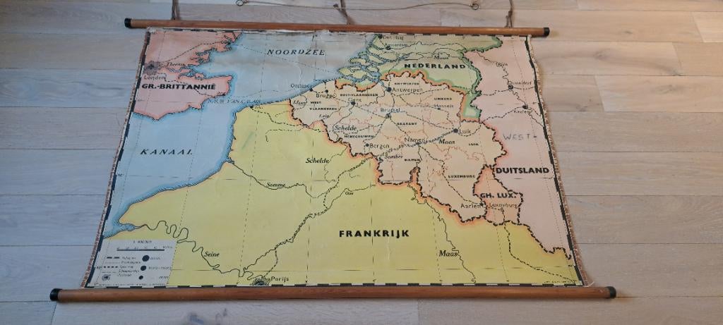 Oude schoolkaart., Ophalen, Aardrijkskunde