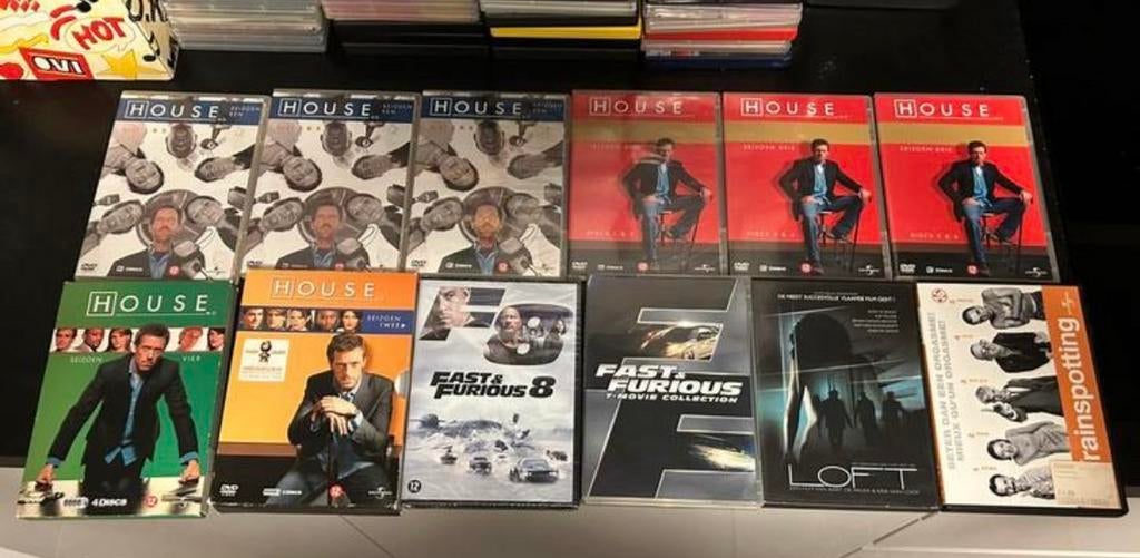 100+ DVD’s & 11 CD’s, Ophalen, Gebruikt, Tekenfilms en Animatie
