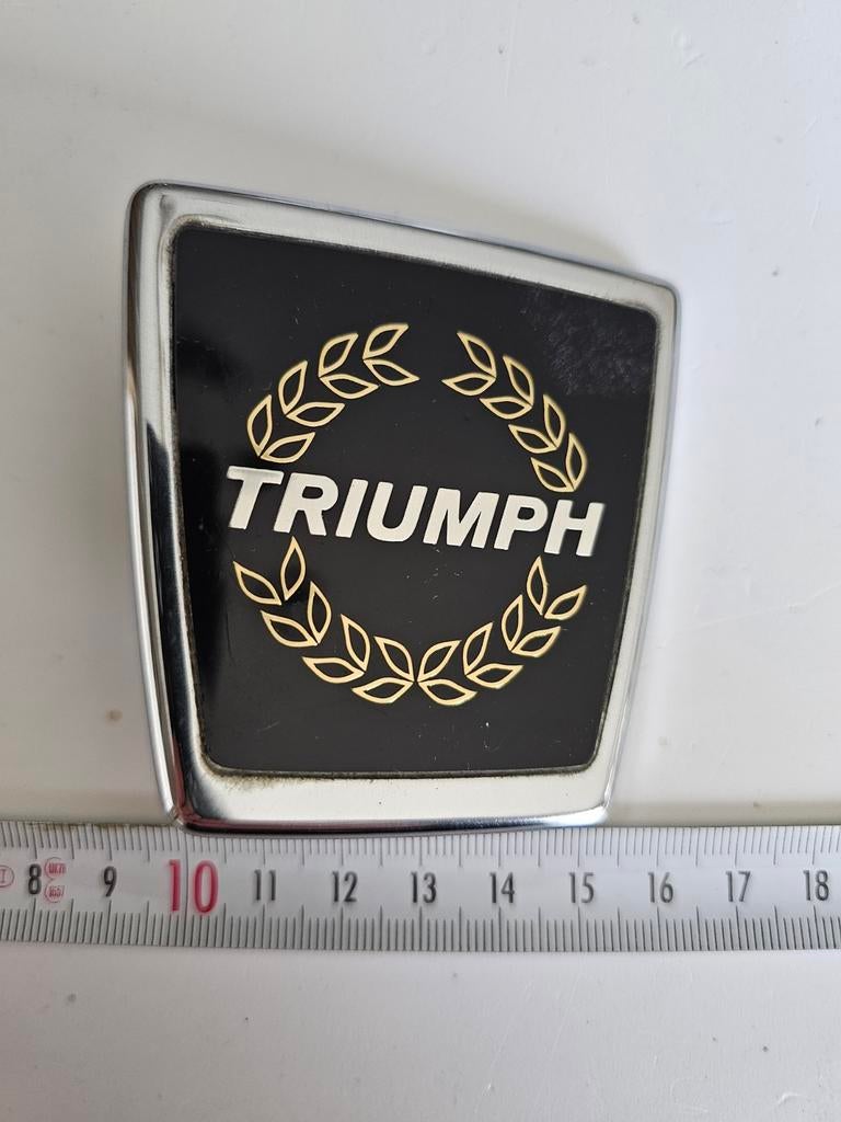 Vintage embleem van de Triumph 1500, Verzenden, Zo goed als nieuw