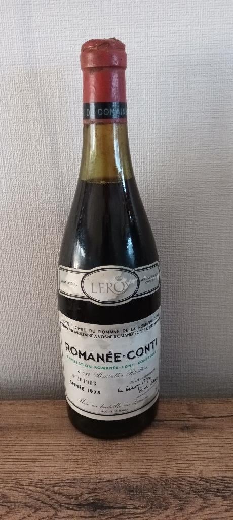 Vin Romanee Conti 1975, Collections, Vins, Neuf, Vin rouge, France, Pleine, Enlèvement ou Envoi