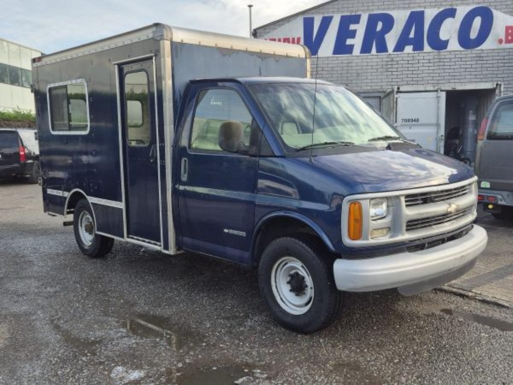 CHEVROLET EXPRESS CARGO- BJ 1998, Auto's, Chevrolet, Automaat, Achterwielaandrijving, Blauw, Bedrijf