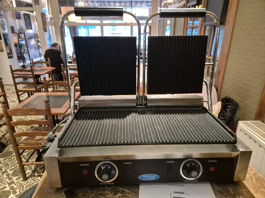Maxima contact grill double, Elektronische apparatuur, Ophalen, Zo goed als nieuw