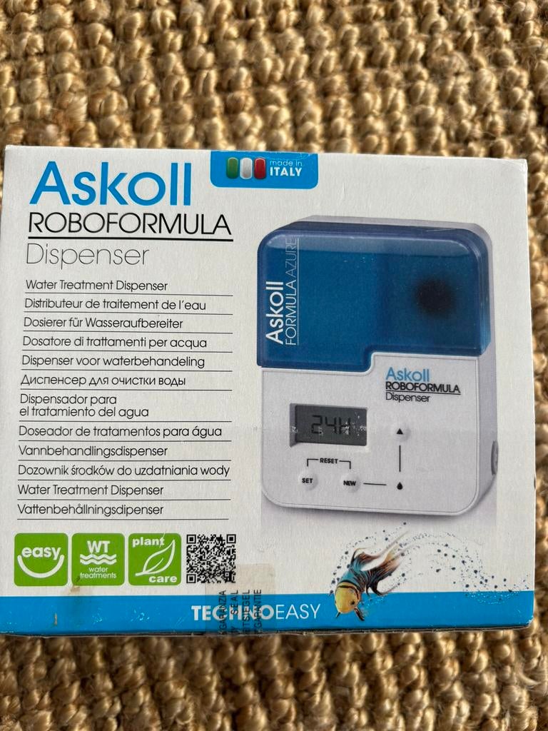 Askoll Roboformula Dispenser ZONDER vulling/patroon NIEUW, Dieren en Toebehoren, Ophalen of Verzenden, Zo goed als nieuw