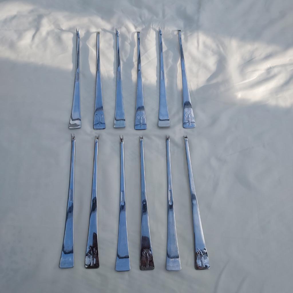 12 fourchettes à homard et serviettes à homard en acier inox, Maison & Meubles, Cuisine | Couverts, Résiste au lave-vaisselle