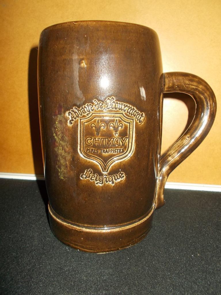 Trappist CHIMAY - aardewerk bierpot 1,5L - donkerbruin - 4, Verzamelen, Ophalen of Verzenden, Zo goed als nieuw, Pul(len), Overige merken
