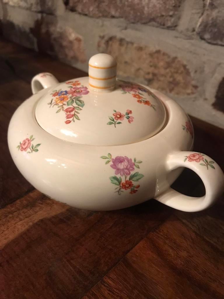 Vintage suikerpot porselein Maastricht, Antiek en Kunst, Antiek | Servies los, Ophalen of Verzenden