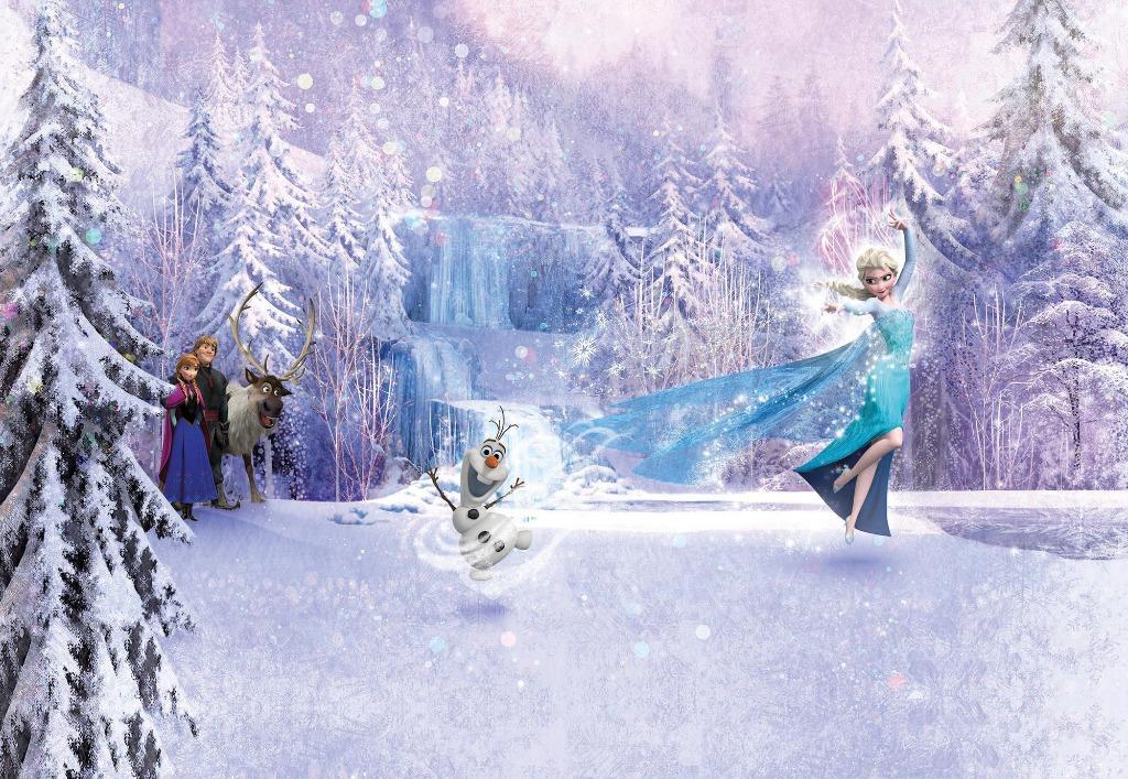 Frozen fotobehang Forest XL Frozen behang Elsa, Ophalen of Verzenden, Nieuw, Wanddecoratie