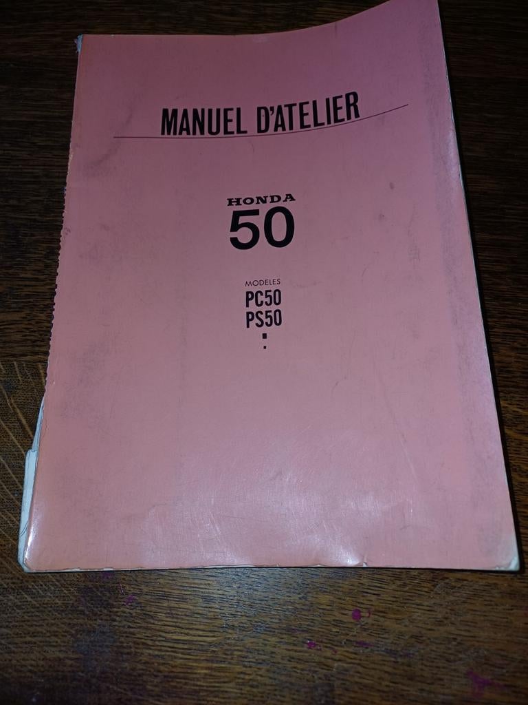Manuel d atelier Honda 50 modèle pc50 ps50, Enlèvement ou Envoi