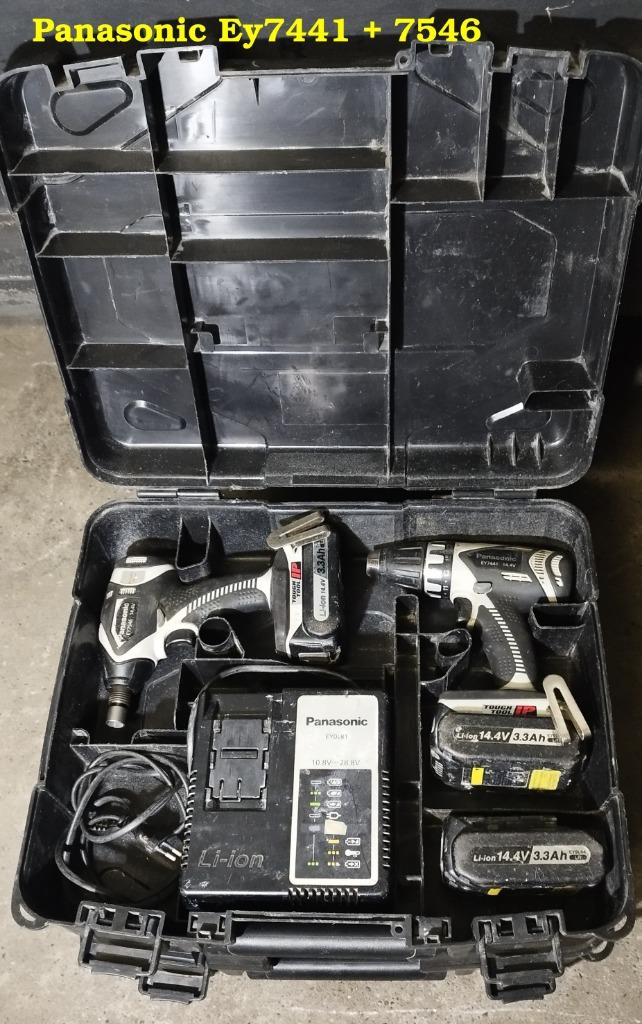 Panasonic Set 14,4V en 18V incl. accu's en koffers, Ophalen of Verzenden, Boormachine, Variabele snelheid