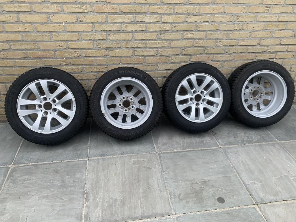 Michelin Tubeless Winter 205/55 R16 banden + wielen, Auto-onderdelen, Banden en Velgen, Ophalen, Gebruikt, 16 inch, Band(en)