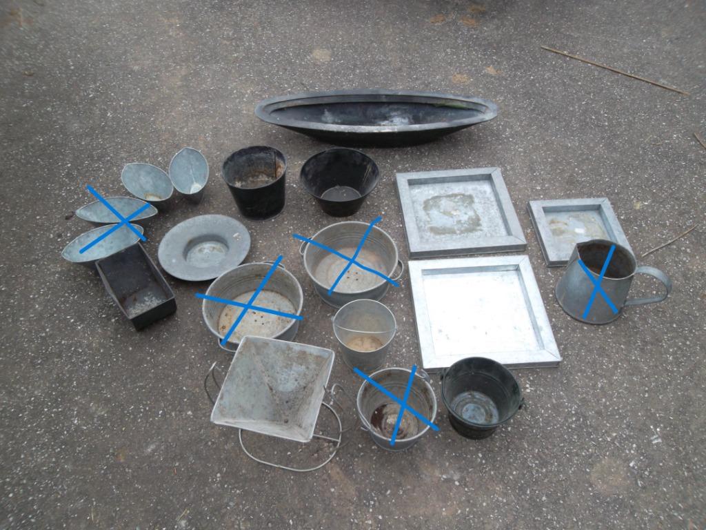 pots de fleurs en zinc, Jardin & Terrasse, Enlèvement ou Envoi, Utilisé, Métal, Intérieur