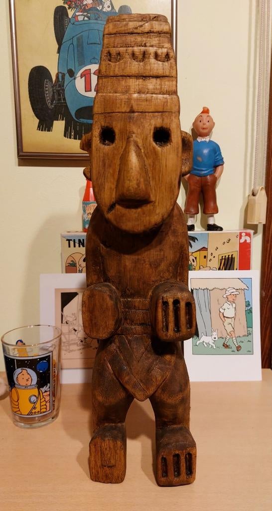 GenreTintin belle décoration en bois 38cm, Collections, Enlèvement ou Envoi, Tintin