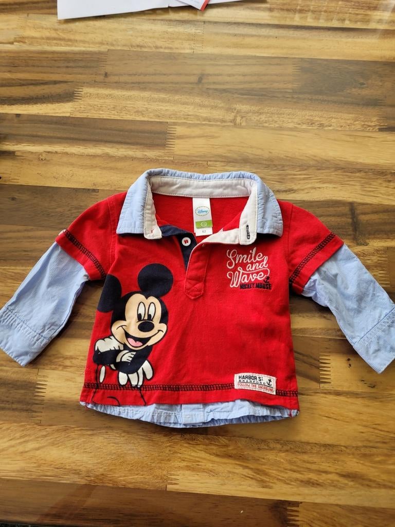 Hemdje Disney mt 62, Ophalen of Verzenden, Zo goed als nieuw