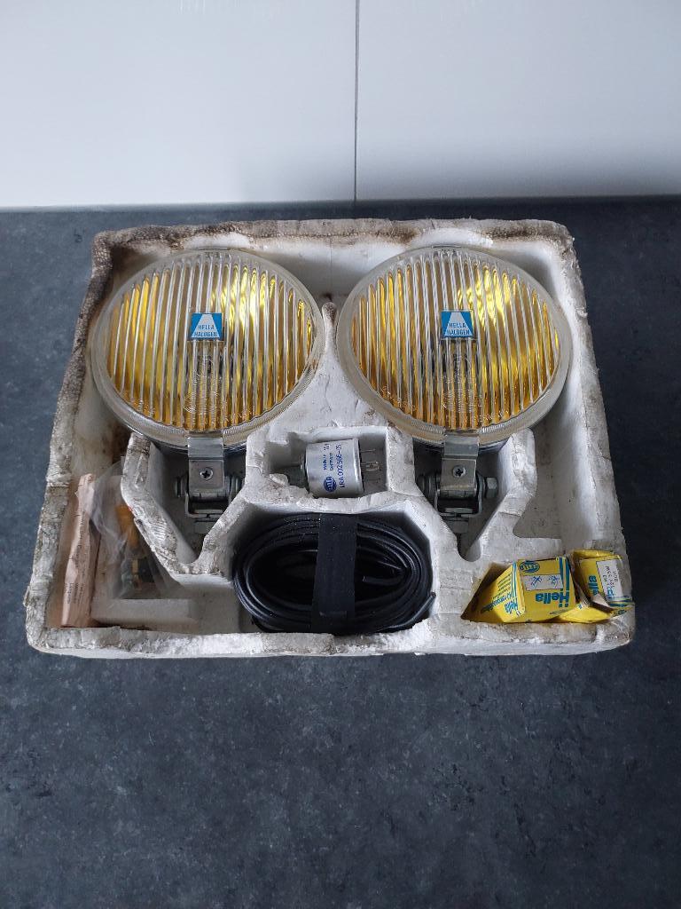 Set Hella Chroom Mistlampen Oldtimer Rallye BMW Volvo VW, Auto-onderdelen, Verlichting, Verzenden, Nieuw, Alfa Romeo