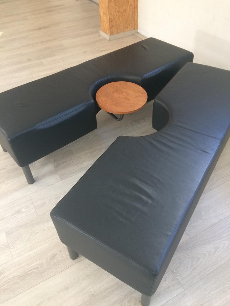 Drisag design lederen koffiehoek, Ophalen, Gebruikt