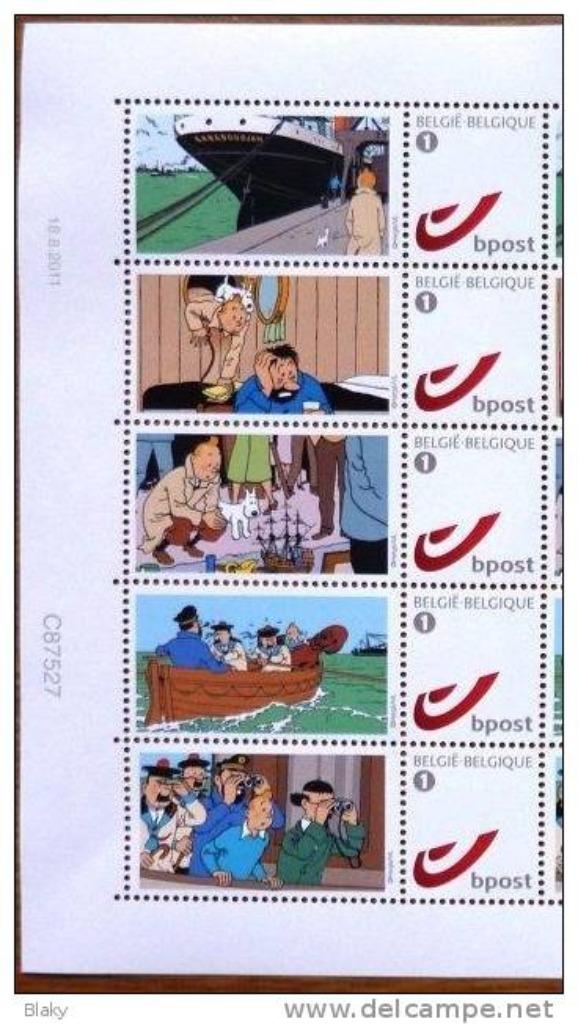 2011-11-DUOSTEMPEL 5T. KUIFJE EN DE EENHOORN VAN SPILBERG ME, Verzenden, Postfris, Postfris