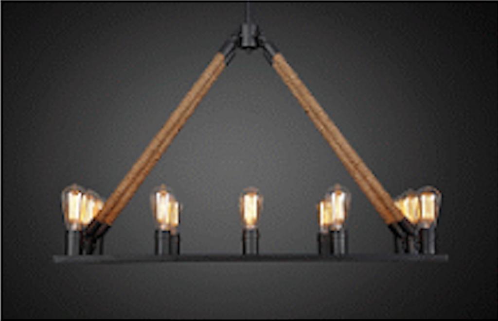 Hanglamp eettafel industrieel met koorden, Huis en Inrichting, Ophalen, Overige materialen, Zo goed als nieuw, Loft industrieel landelijk