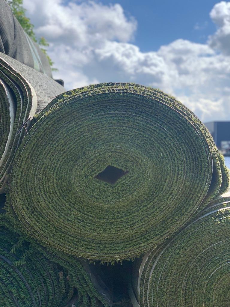 Volle Rol Hockeygras (4 x 64m) 256m2, Tuin en Terras, Gras en Kunstgras, Ophalen, Gebruikt, 20 m² of meer, Kunstgras