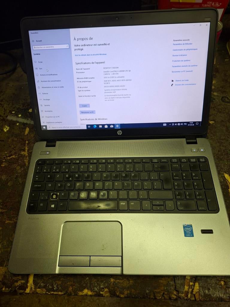 PC PORTABLE HP PROBOOK 450 G1, 256 GB, Enlèvement, SSD, Azerty