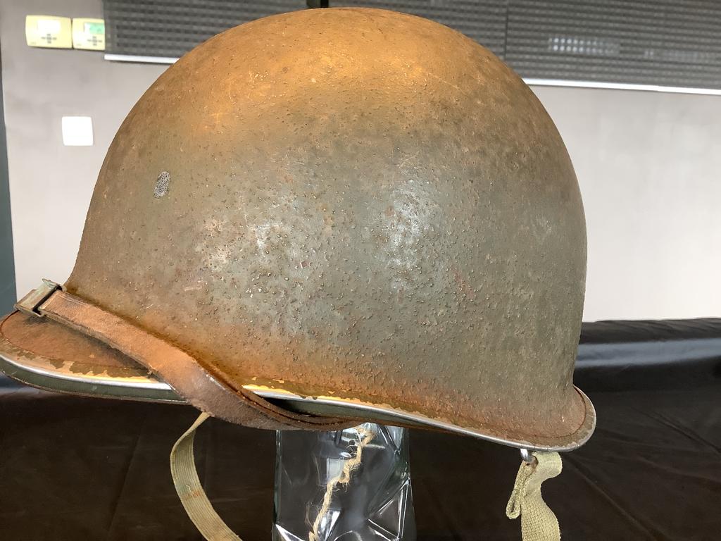 Casque US Ardennes terrain ww2, Enlèvement ou Envoi