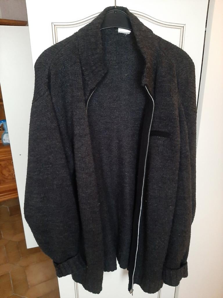 Gilet chaud Marca XXL avec fermeture éclair gris foncé, Enlèvement ou Envoi