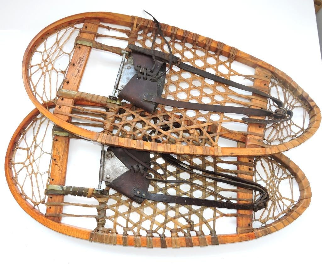 datées 1943 TROUPES MONTAGNE US paire RAQUETTES originales, Enlèvement ou Envoi, Autres