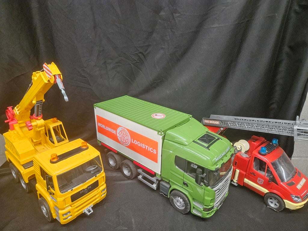 Grote voertuigen ( Bruder, John Deere, Cat), Ophalen