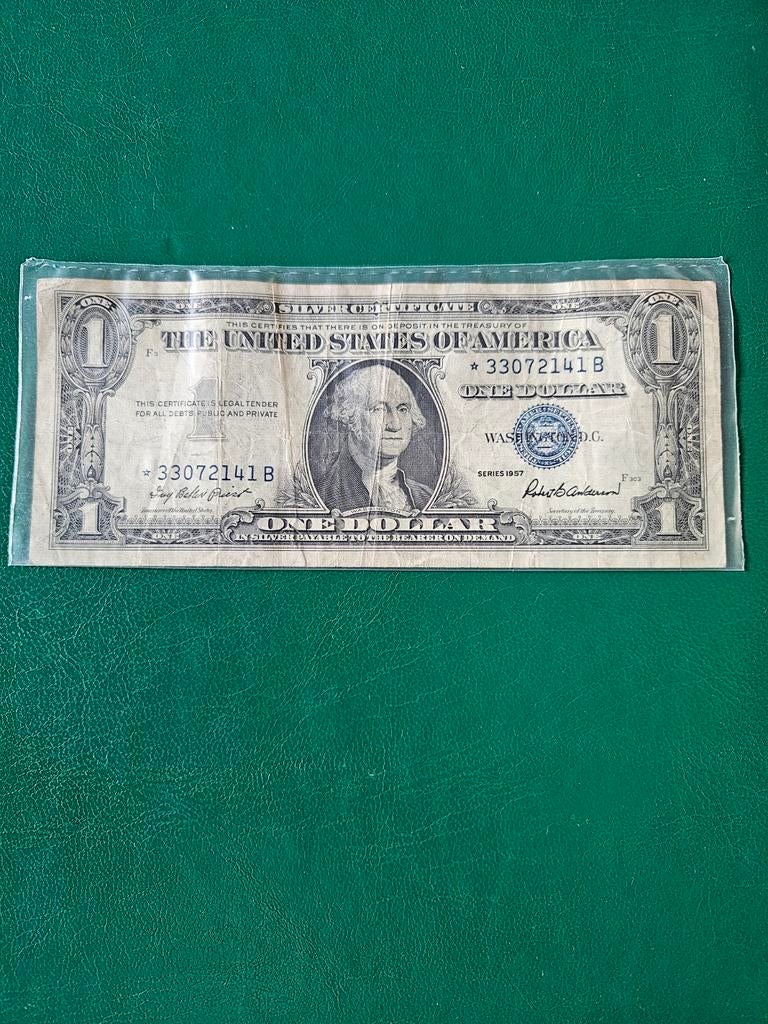 1 dollar USA 1957 jaar met STER, Postzegels en Munten, Bankbiljetten | Amerika, Ophalen of Verzenden, Noord-Amerika, Los biljet