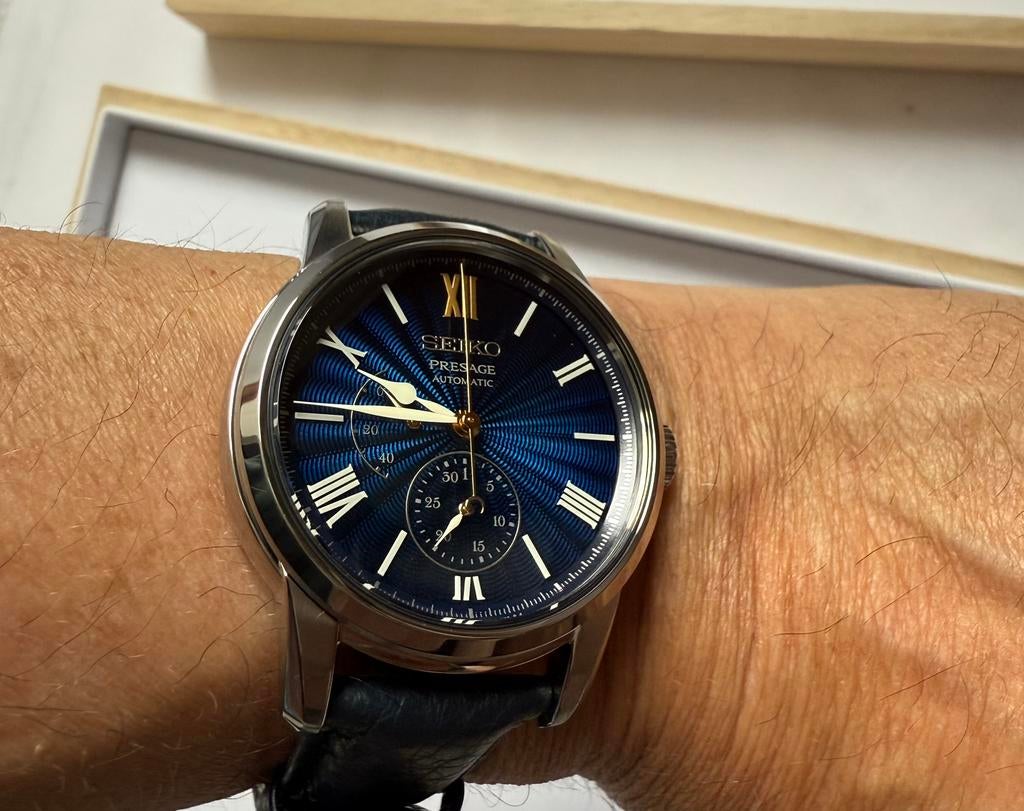 Seiko spb399j1, Handtassen en Accessoires, Horloges | Heren, Seiko, Leer, Staal, Polshorloge