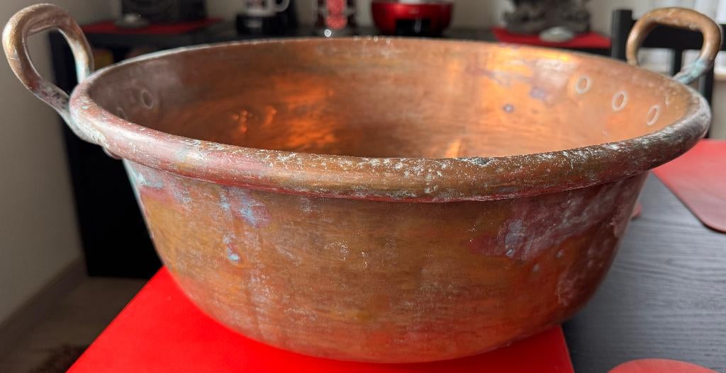 Oude koperen jampot, Antiek en Kunst, Antiek | Brons en Koper, Koper, Ophalen