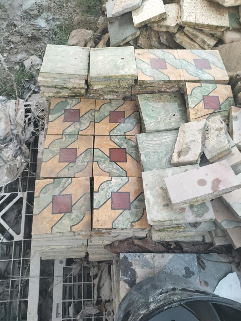 Antieke cement patroontegels, Doe-het-zelf en Bouw, Tegels, Ophalen