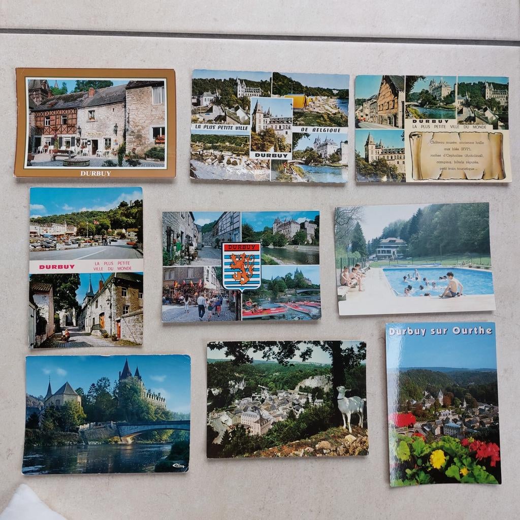 Lot van 9 gelopen postkaarten van Durbuy (4), Collections, Cartes postales | Belgique, Enlèvement ou Envoi