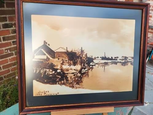 schilderij WINTER in BELGIE door JULES BOSSUYT, Ophalen