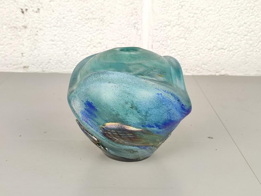 Kunstglas vaas Jean-Claude Novaro, Antiquités & Art, Antiquités | Verre & Cristal, Enlèvement ou Envoi