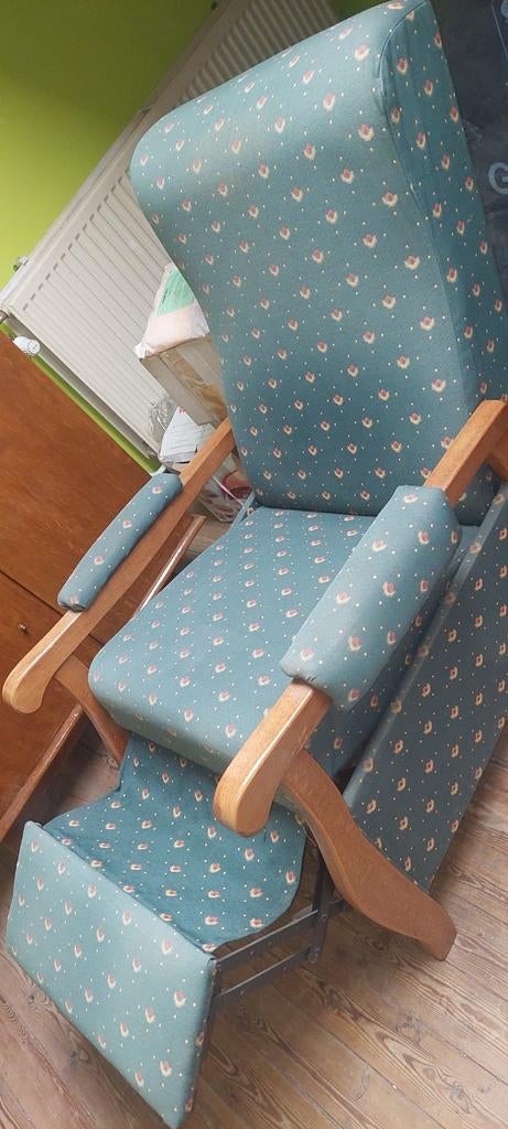 2 Fauteuils vert avec système relax manuel, Maison & Meubles, Fauteuils, Enlèvement