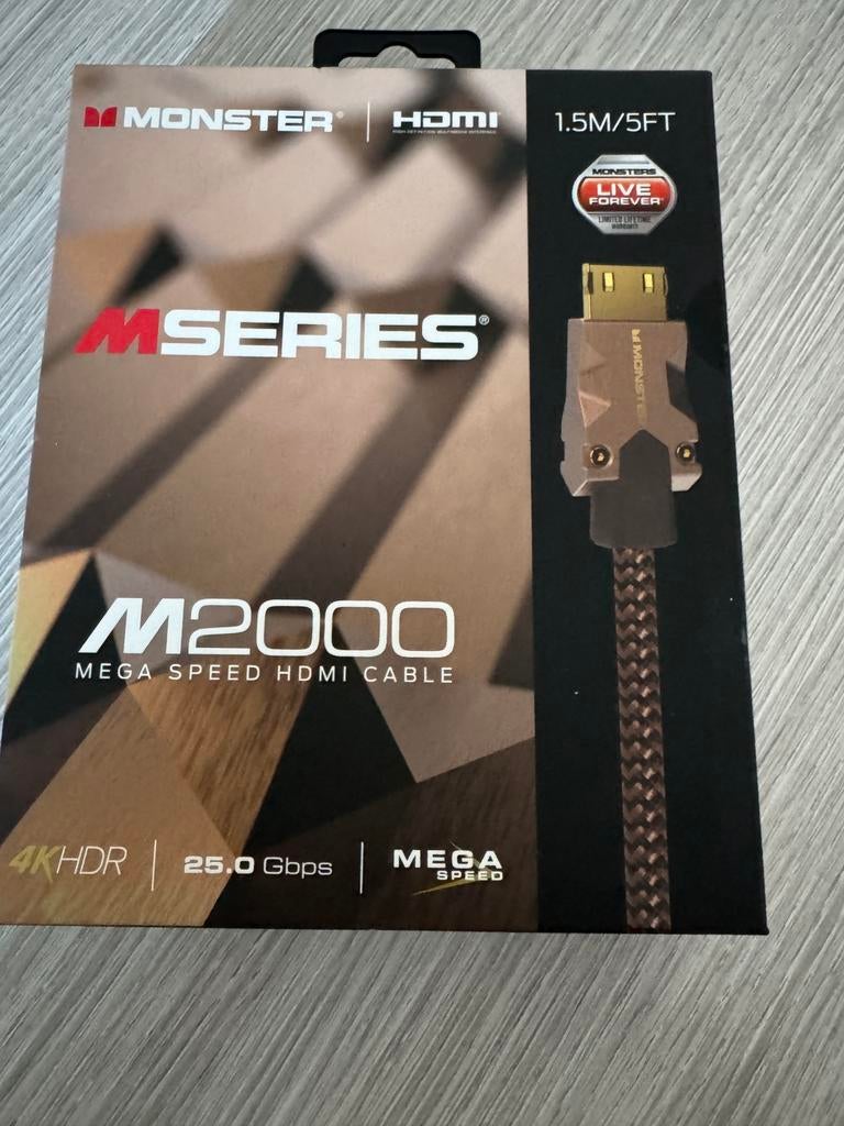 Monster M2000 HDMI Cable, Enlèvement ou Envoi, Neuf, Moins de 2 mètres, Câble HDMI