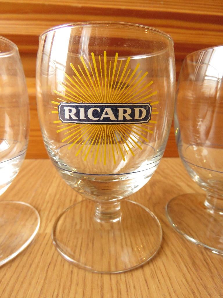 Ricard 5 verres ballon motif rayons solaire, Ophalen of Verzenden, Zo goed als nieuw, Overige typen