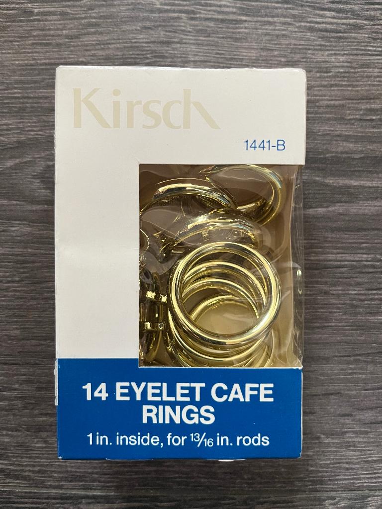 Goudkleurige gordijnroede ringen van Kirsch, Huis en Inrichting, Stoffering | Gordijnen en Lamellen, Nieuw, Overige kleuren, Ophalen of Verzenden