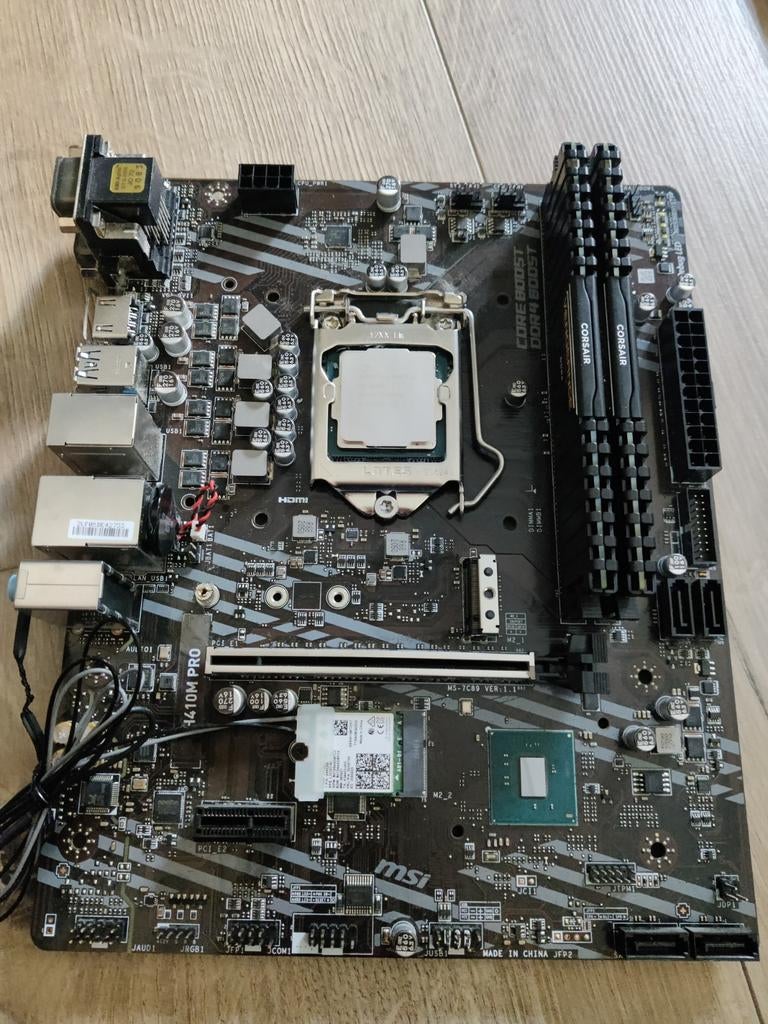 MSI H410M + I3 10100 + 16GB DDR4, Computers en Software, Moederborden, Gebruikt, DDR4, Ophalen of Verzenden, Micro-ATX